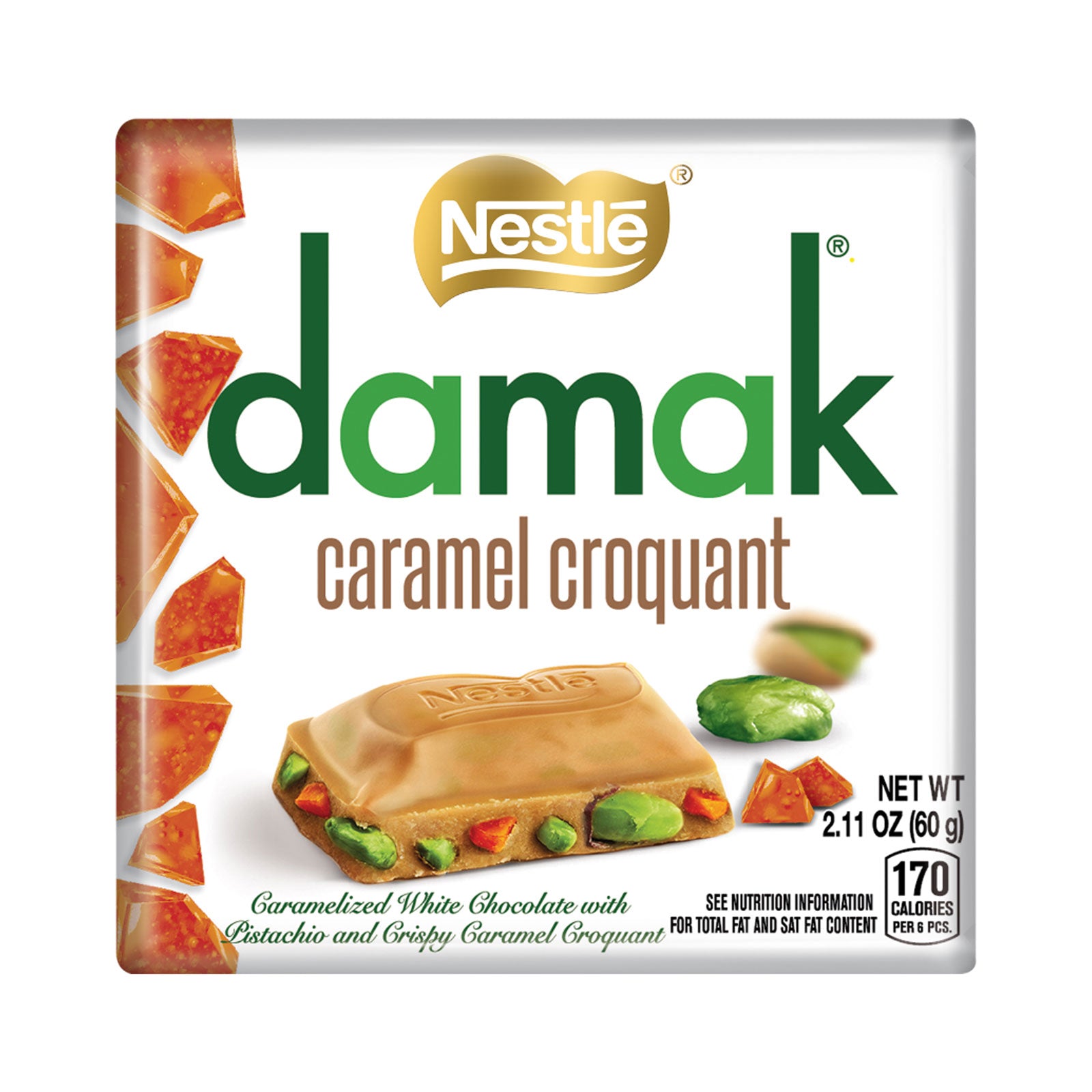 Nestle Damak Caramel With Pistachio 06/01/26 | High Quality Chocolate & Sweets Online - Product Image Nestle Damak Caramel With Pistachio 06/01/26 | High Quality Chocolate & Sweets Online - Product Image